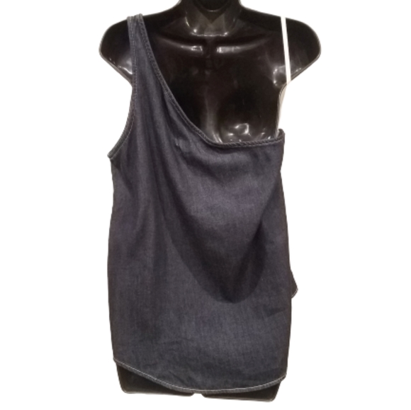Calvin Klein Jeans Denim One Shoulder Sleeveless - Picture 8 of 8